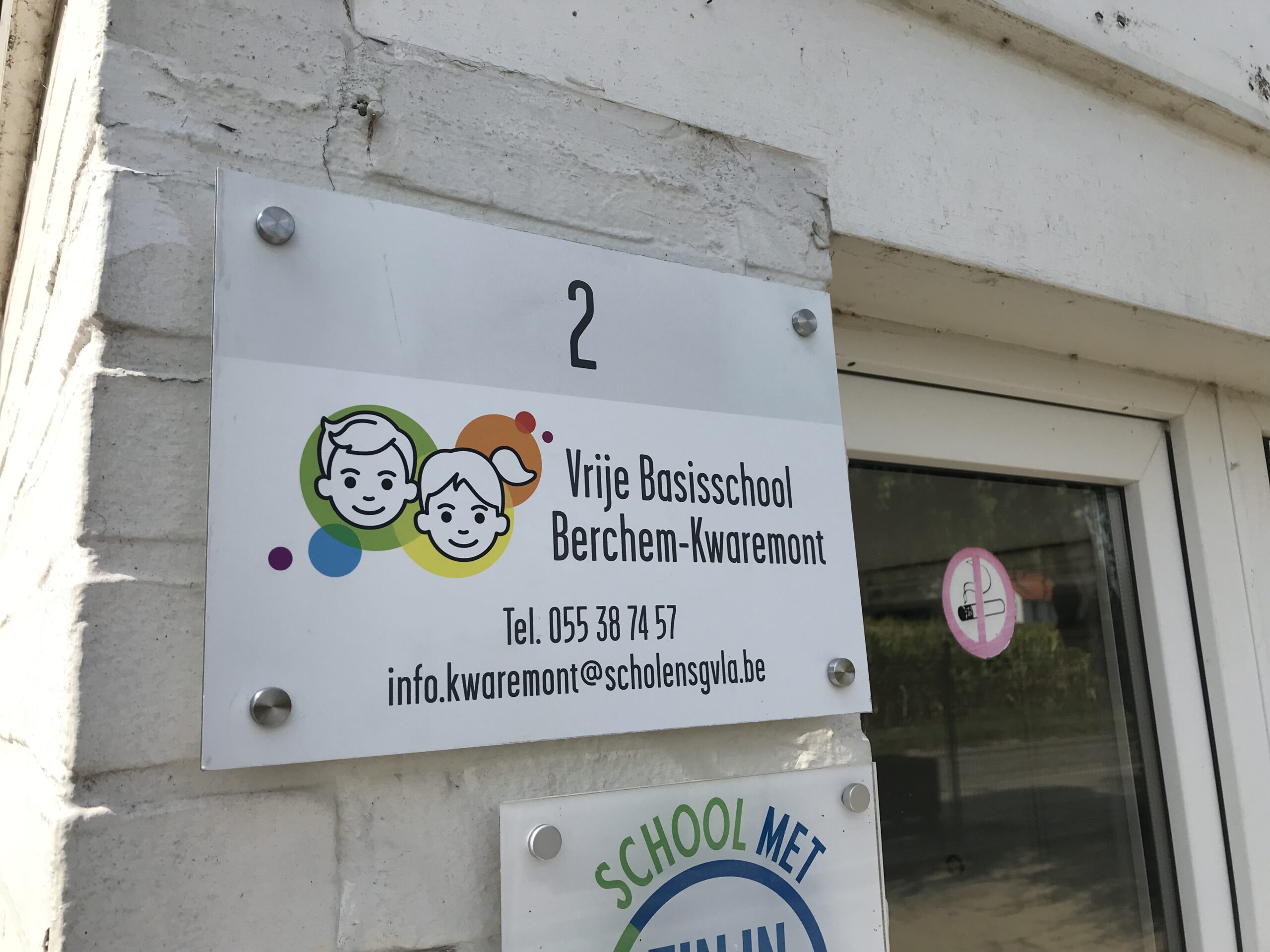 Gevelbord Vrije Basisschool Berchem-Kluisbergen